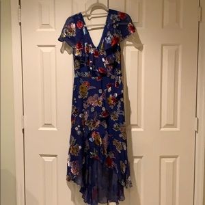 Electra Ruffled Floral Midi Dress